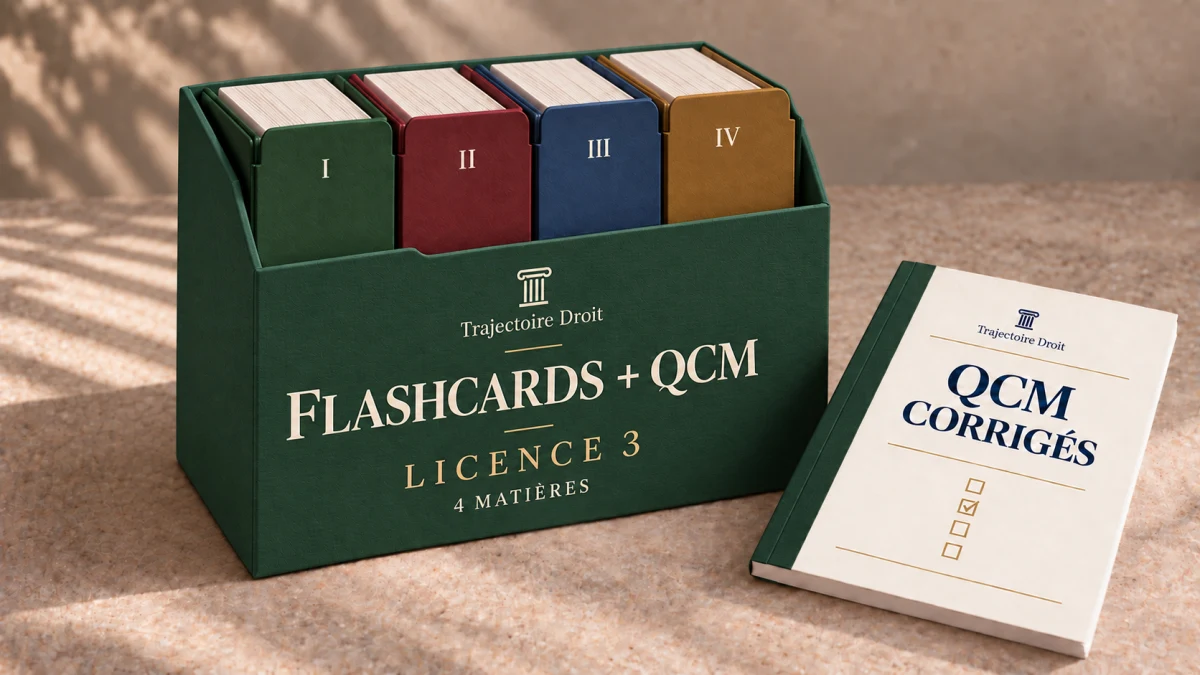 Pack Flashcards et QCM L3, quatre matières