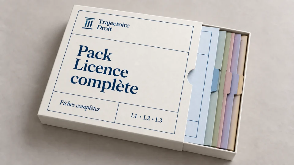 Coffret Pack Licence complète, couverture Trajectoire Droit