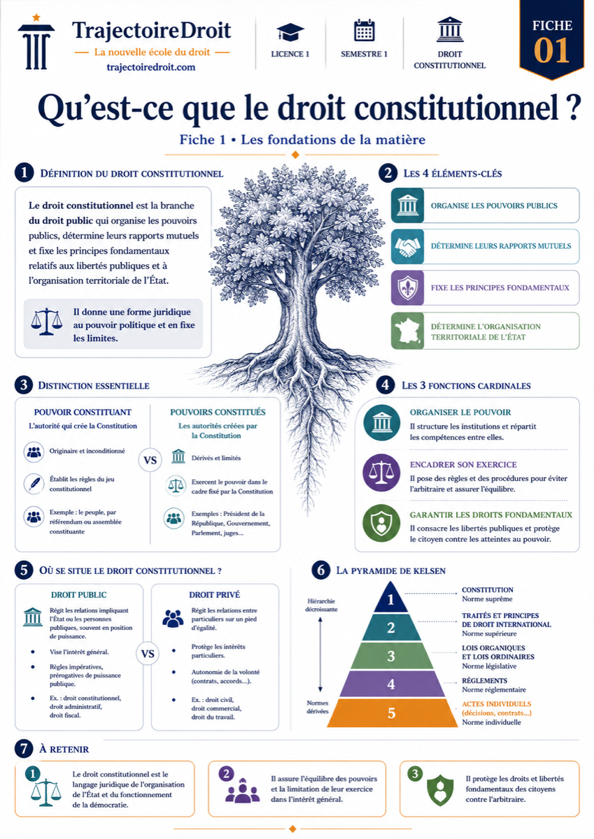 Aperçu de la fiche n°1 — Qu'est-ce que le droit constitutionnel ?