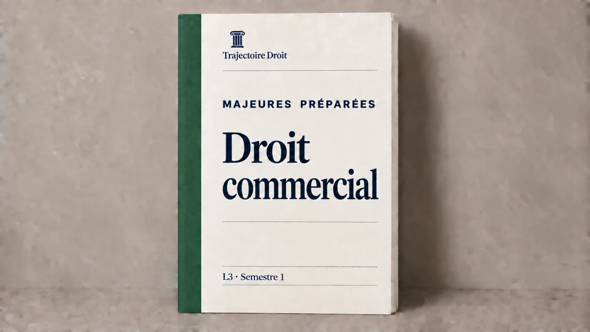 Droit commercial, majeure preparee, carte Trajectoire Droit