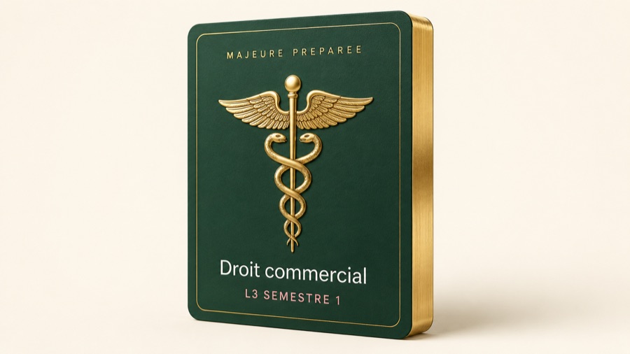 Droit commercial, majeure preparee, carte Trajectoire Droit
