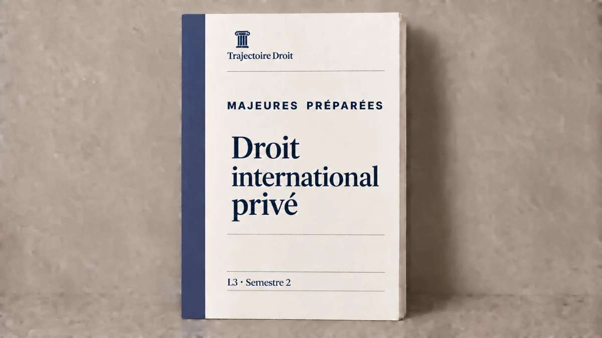 Droit international privé, majeure préparée, carte Trajectoire Droit