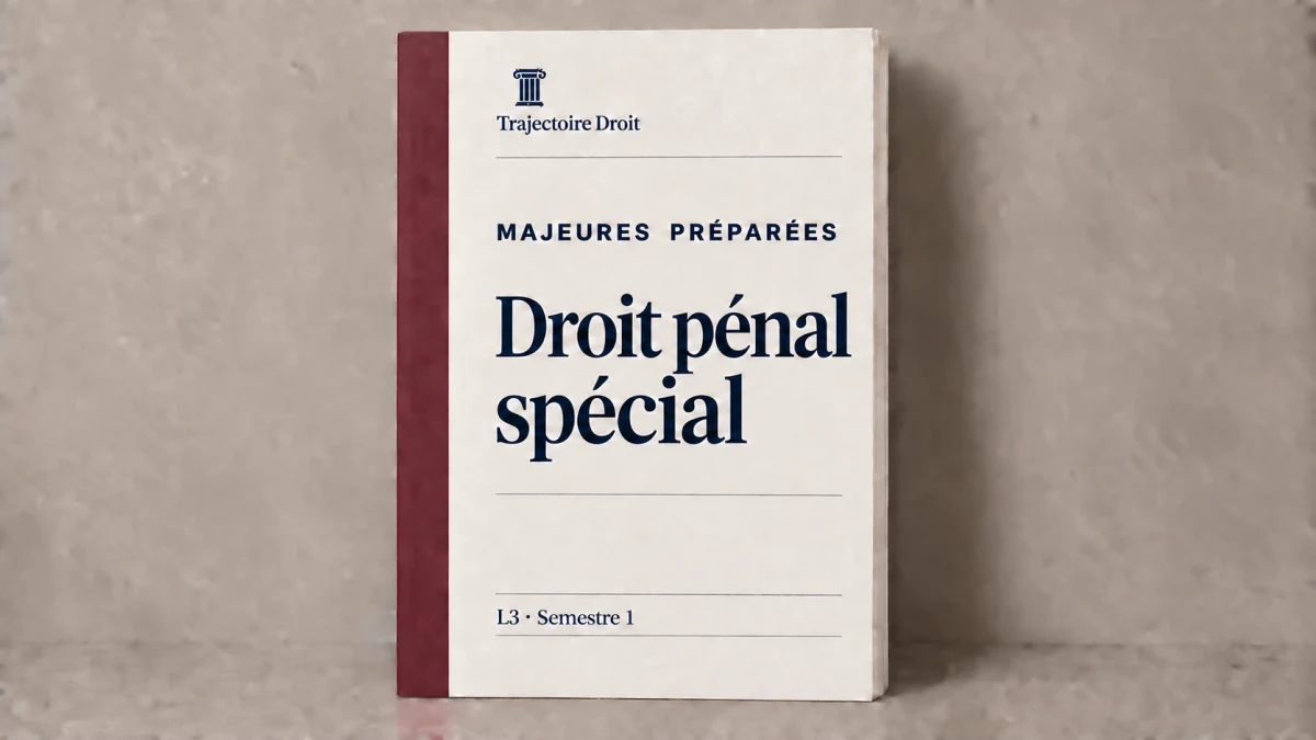 Droit pénal spécial, majeure préparée, carte Trajectoire Droit
