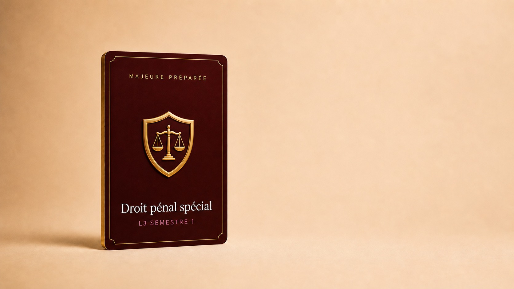 Aperçu de la majeure préparée Droit pénal spécial L3