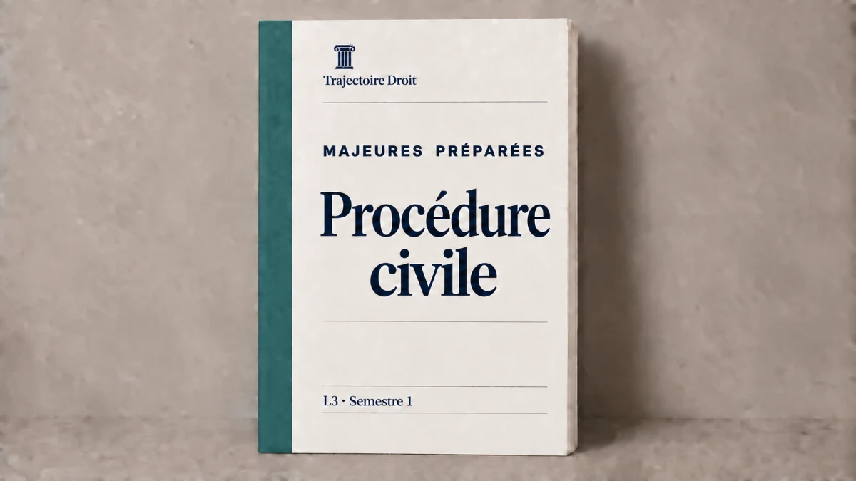 Procédure civile, majeure préparée, carte Trajectoire Droit