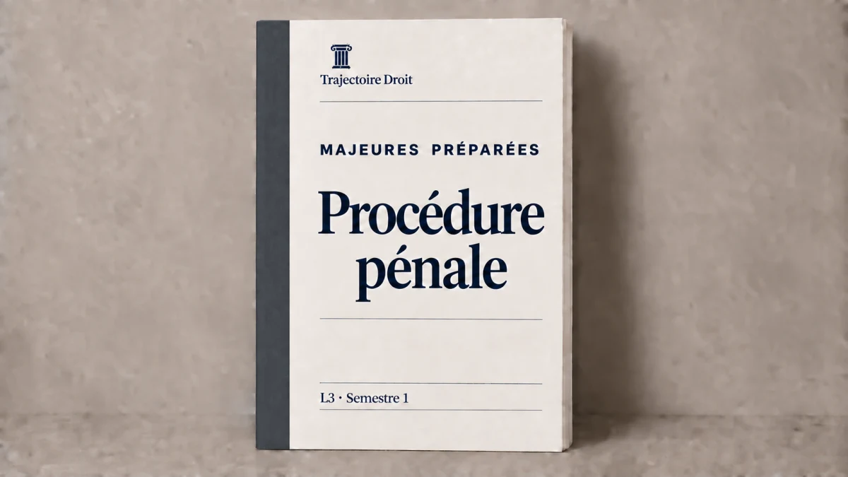 Procédure pénale, majeure préparée, carte Trajectoire Droit