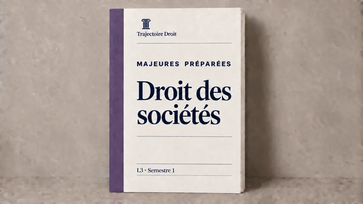 Droit des sociétés, majeure préparée, carte Trajectoire Droit
